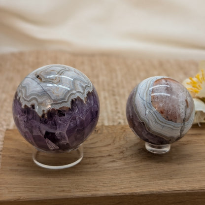 Crazy Lace Amethyst Kugel [A+B]