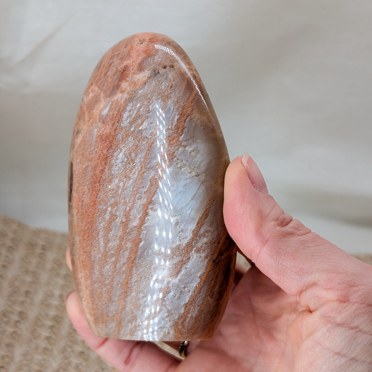 Pfirsich Mondstein Freiform [H]