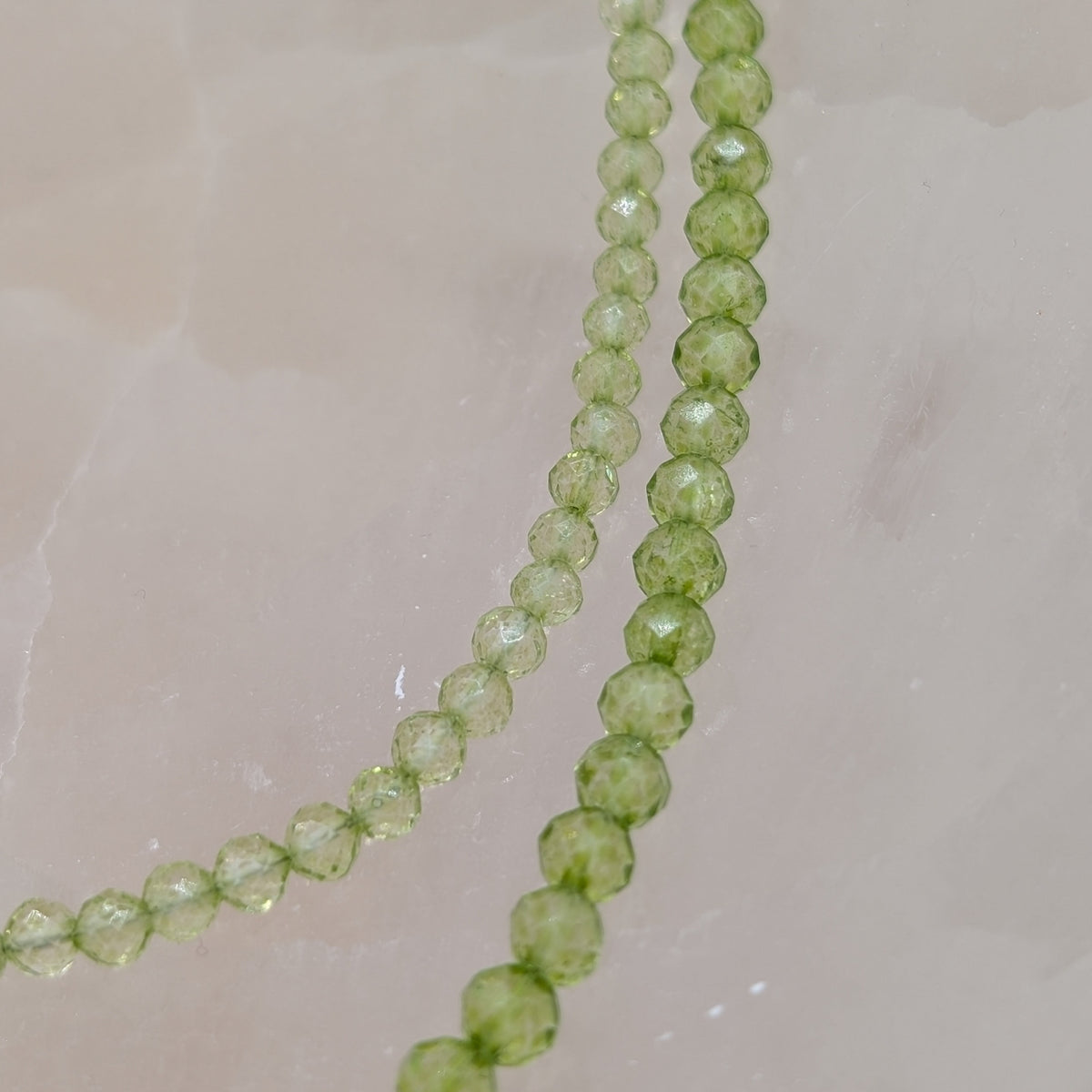 Peridot Halskette facettiert