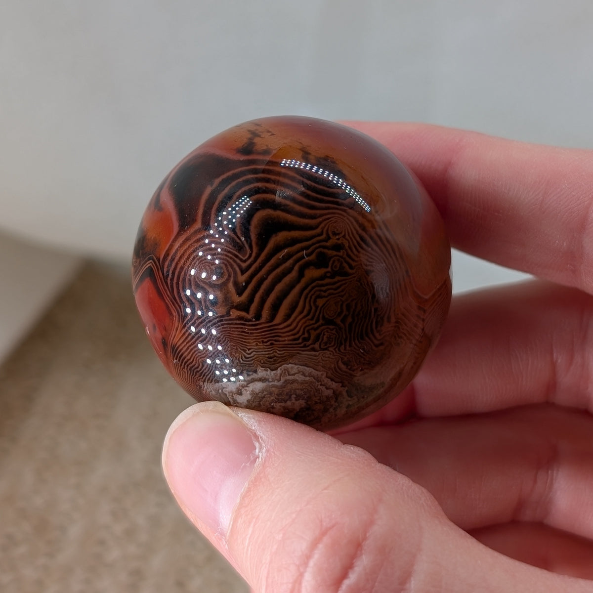 Gebänderter Achat Kugel [C+D]
