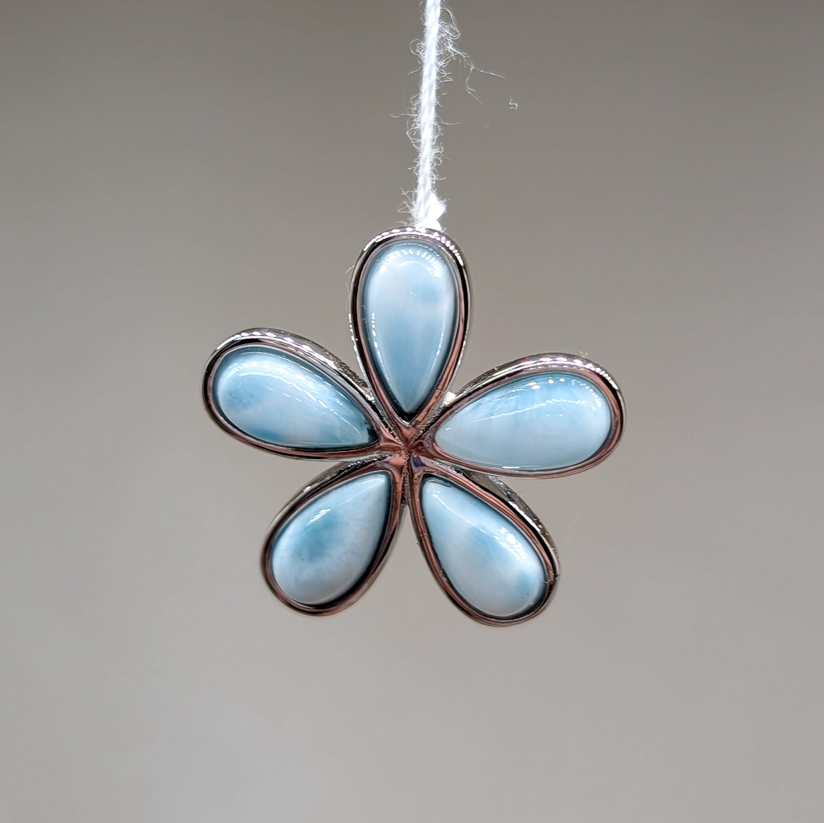Larimar Kettenanhänger Blume 🌸 [R]