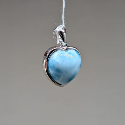 Larimar Kettenanhänger Herz, 925er Silber [K]