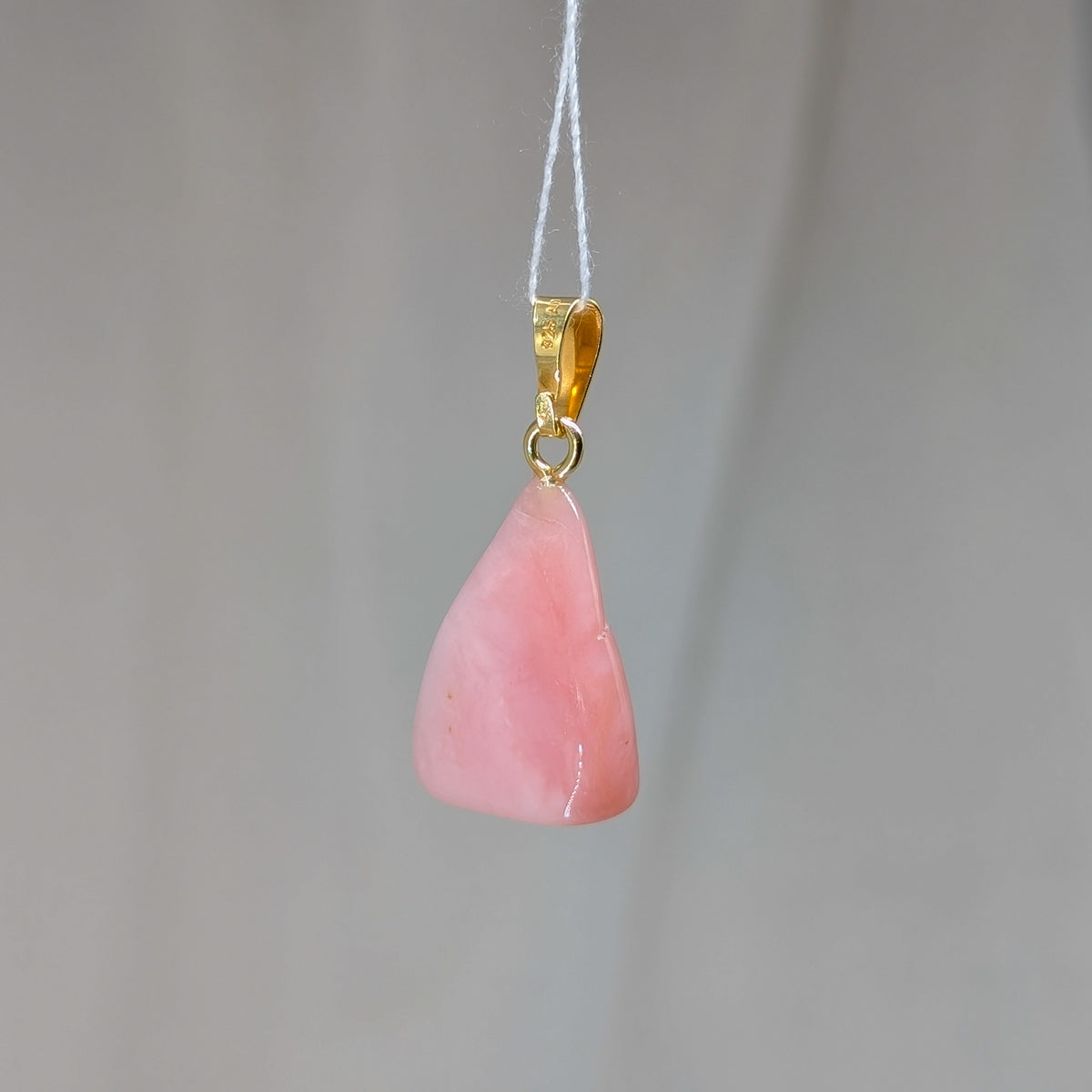 Pink Opal Kettenanhänger, vergoldet [H]