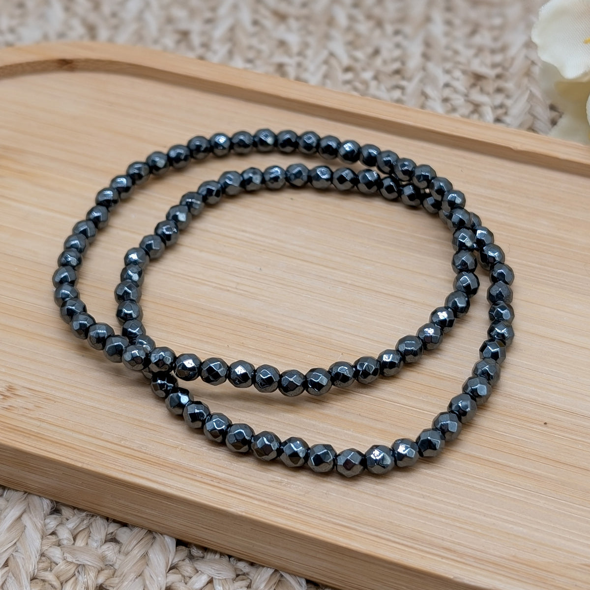 Hämatit Armband facettiert 3,5 mm