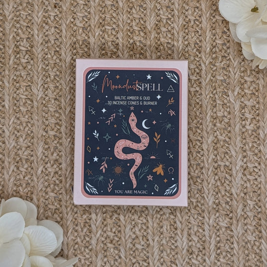 Moondust Spell Baltic Amber & Oud Räucherkegel