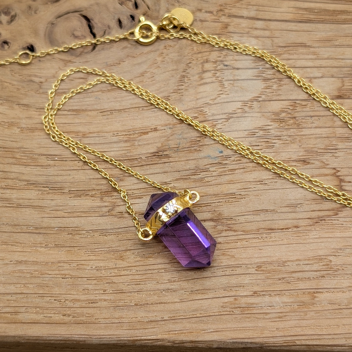 Amethyst Doppelender Halskette