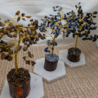Edelsteinbaum mittel (Tigerauge, Sodalith, Achat)