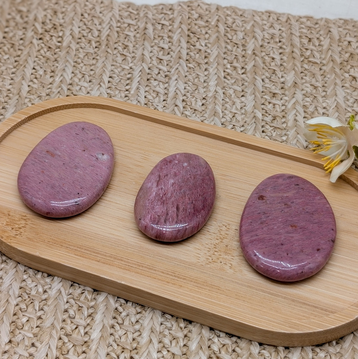 Versteinertes Holz Handstein in rosa [D-F]