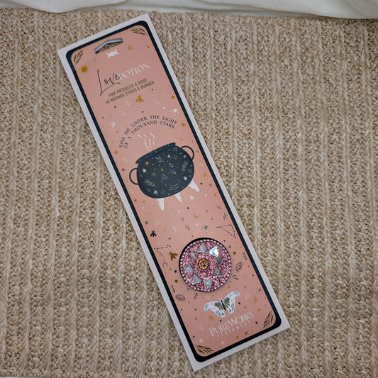 Love Potion Räucherstäbchen mit Halter