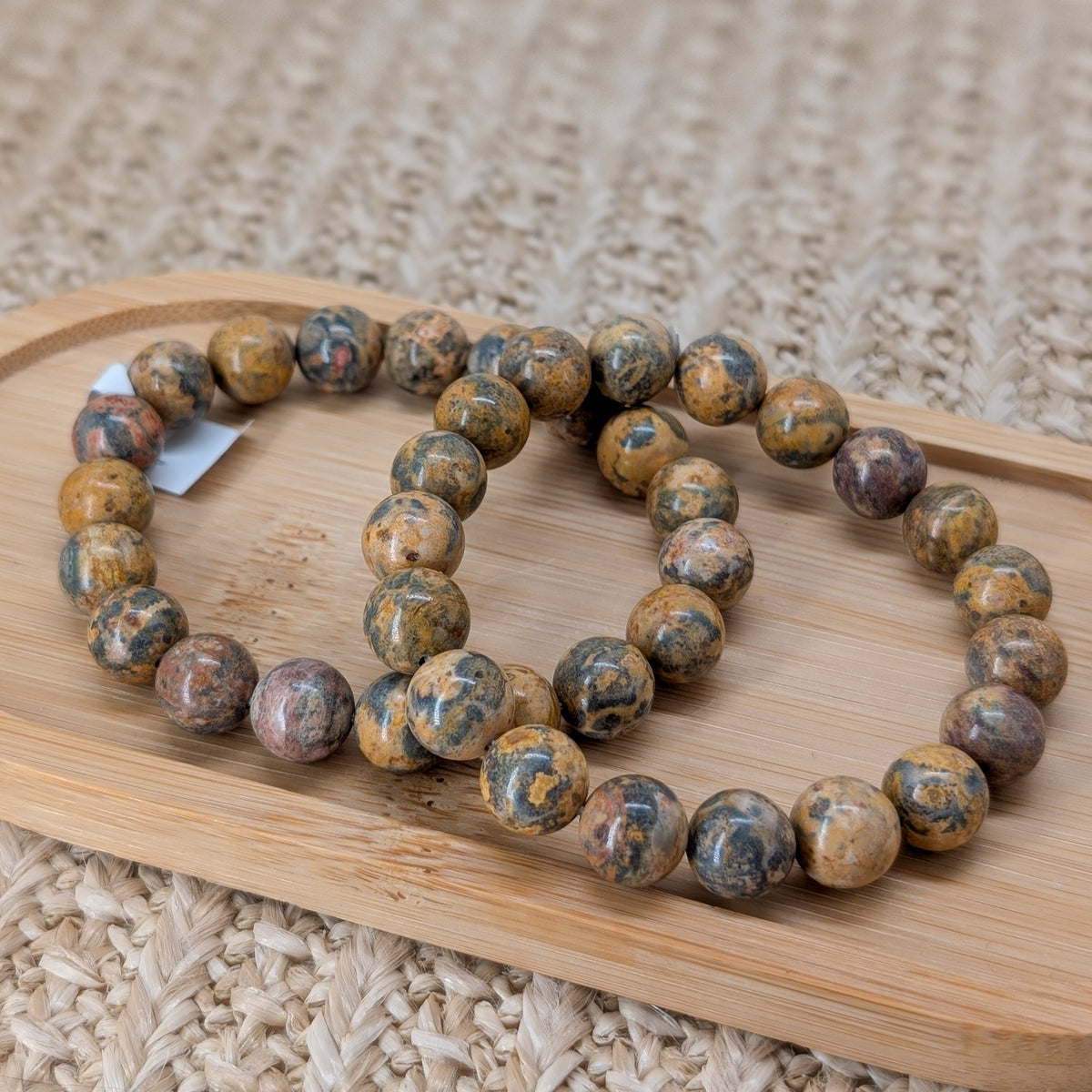Leopardenjaspis Armband 10 mm