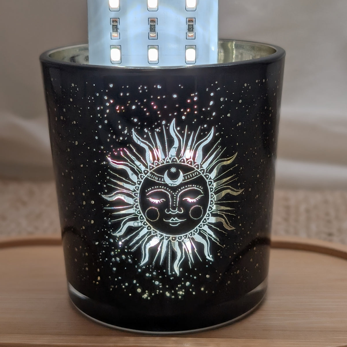 Teelicht Mond und Sonne