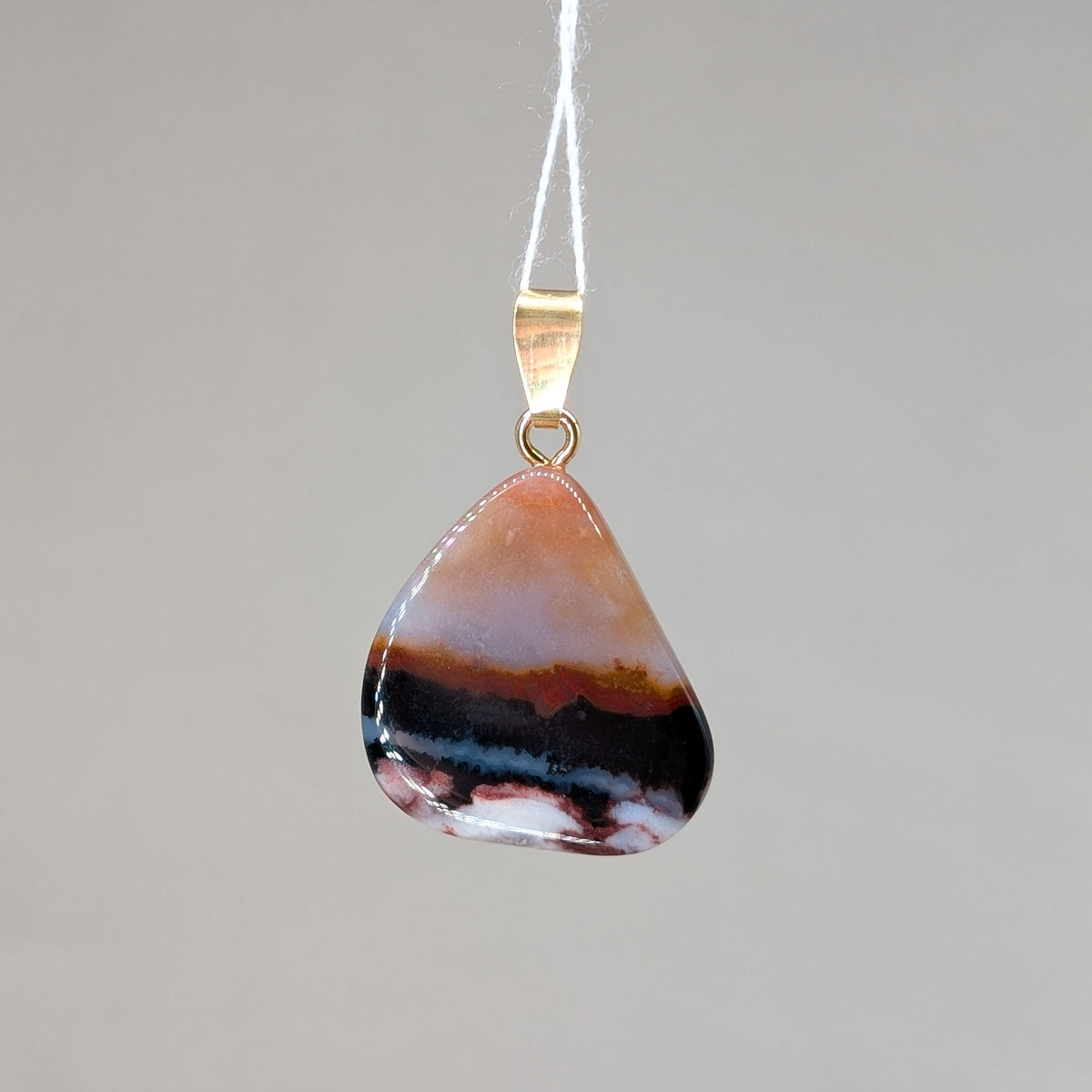 Sardonyx Kettenanhänger, 925er Silber vergoldet [C]