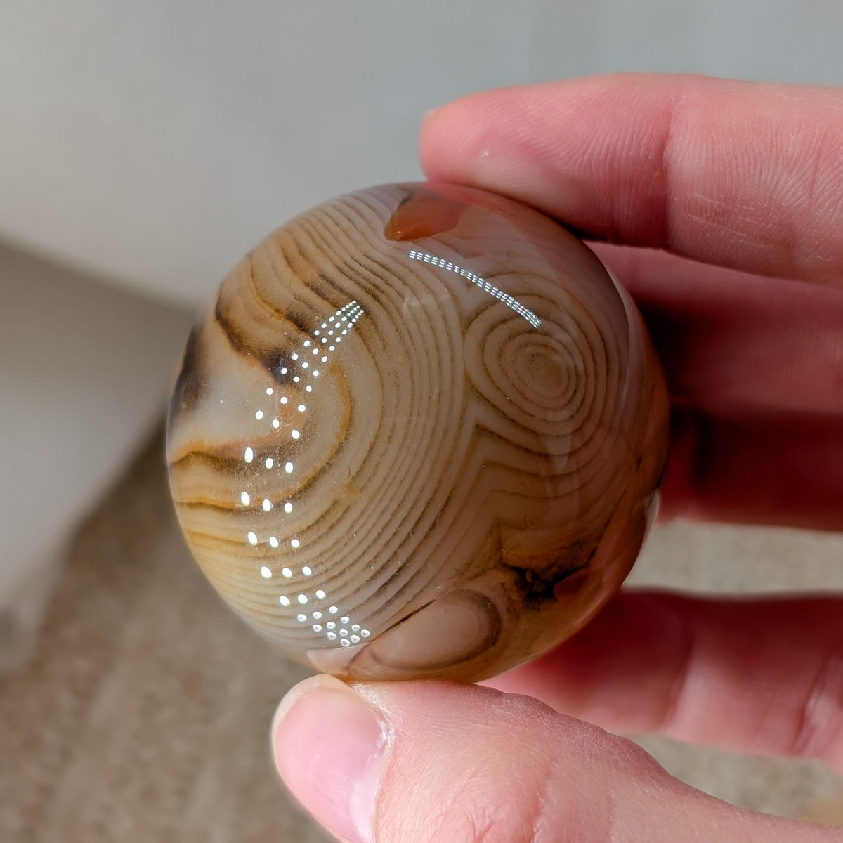 Gebänderter Achat Kugel [C+D]