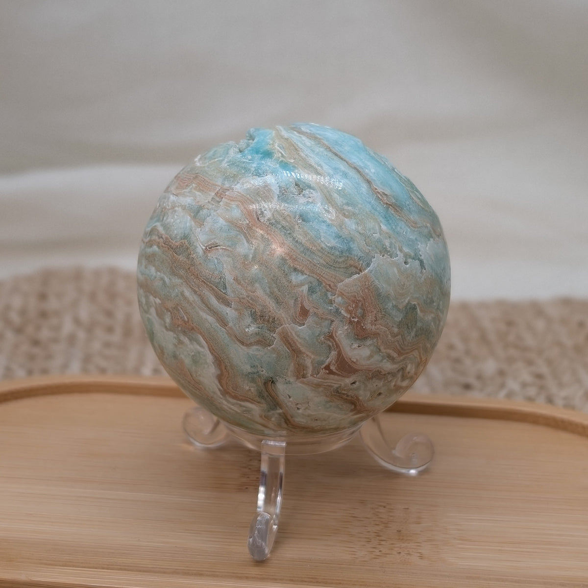 Blauer Aragonit Kugel [L]