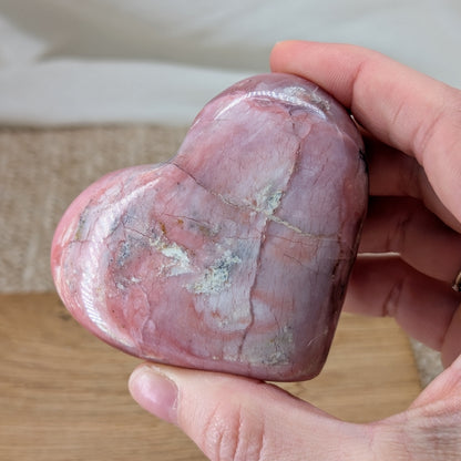 Erdbeer Pink Opal Herz [F]