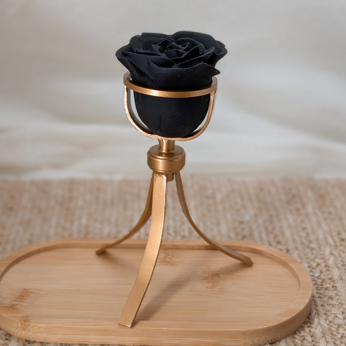 Obsidian Rose auf Ständer (B-Ware)