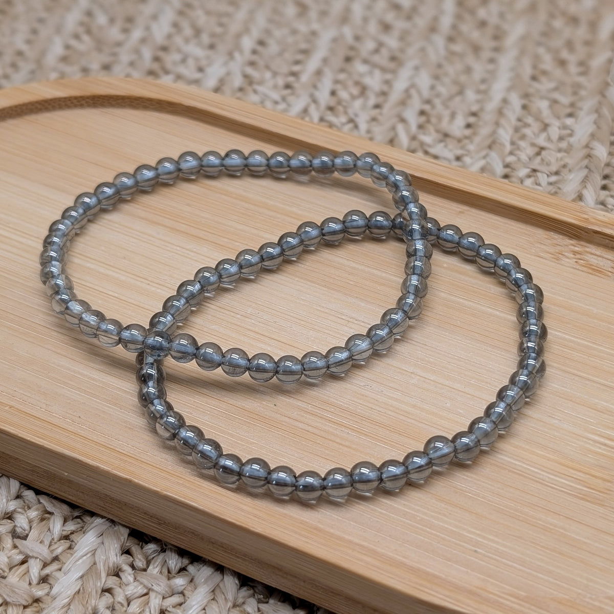 Aura Bergkristall Armband 4mm