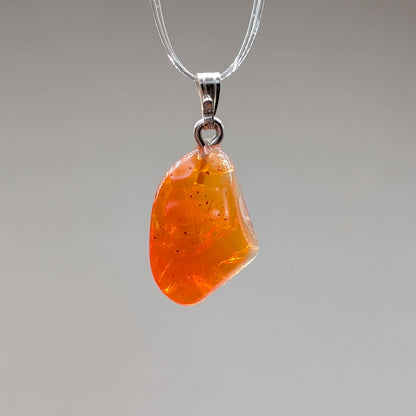 Feueropal Kettenanhänger, 925er Silber [B]