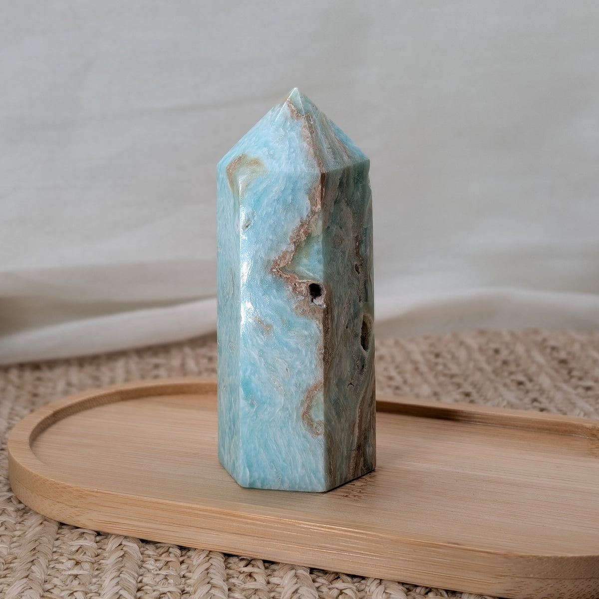 Blauer Aragonit Turm [L]